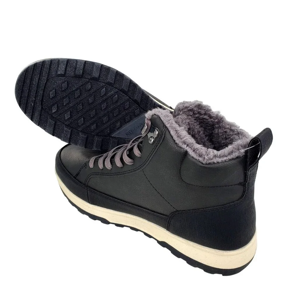 Weatherproof 10 Winter Boots Mens Logjam Shearling Lace-up Outdoor Snow Shoes